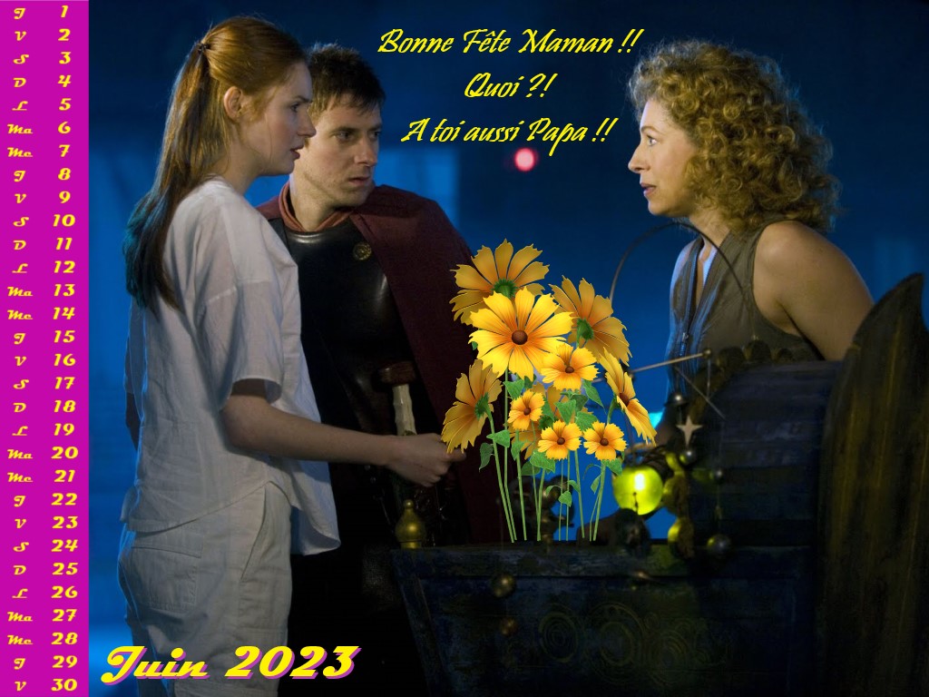 Doctor Who Calendrier Juin 2023 : Amy, Rory et River (Fête des mères/Pères)